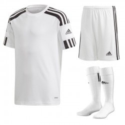 Strój piłkarski dla dzieci Adidas JR Squadra 21 Biały