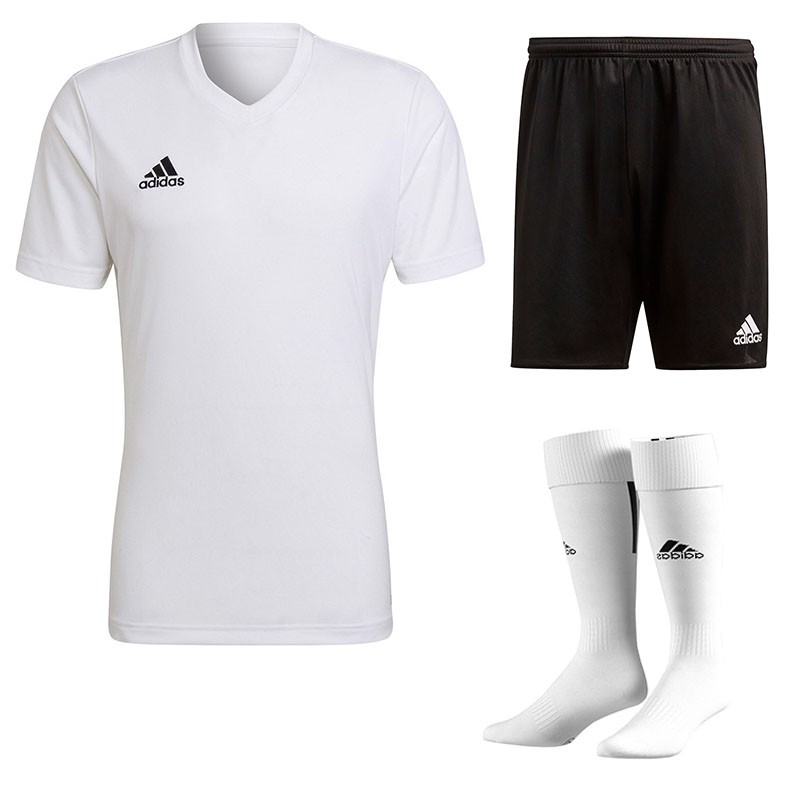 Zestaw piłkarski Adidas Entrada 22 Biały-Czarny