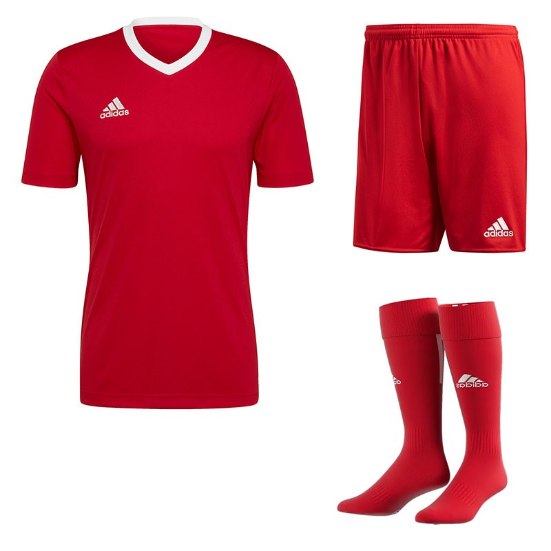 Komplet piłkarski Adidas Entrada 22 Czerwony