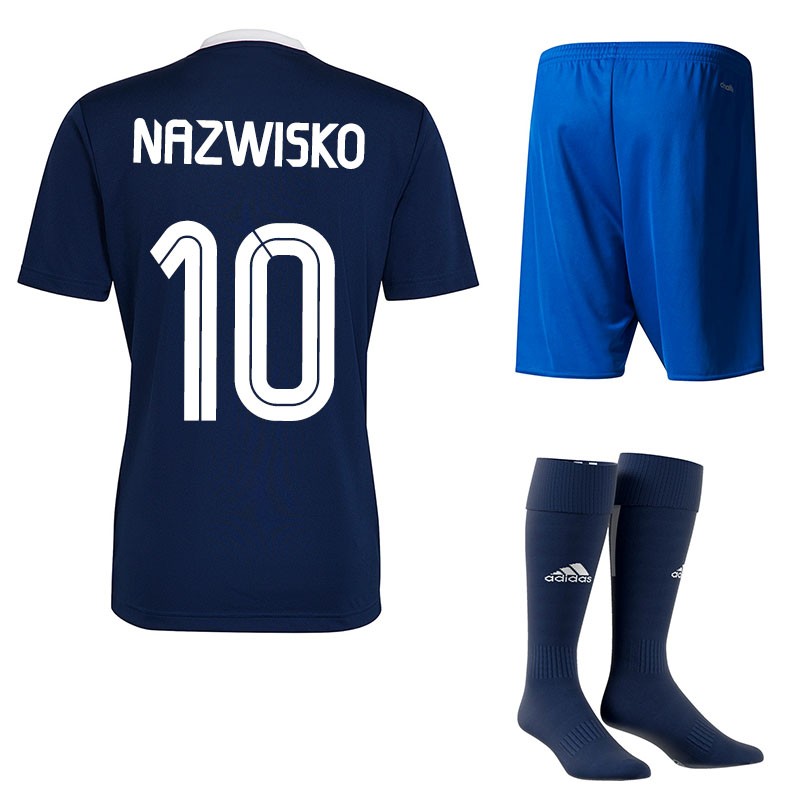 Zestaw piłkarski Adidas Entrada 22 Granatowy/Niebieski