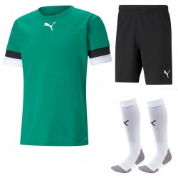 Komplet piłkarski Puma teamRISE zielony-Czarny 1