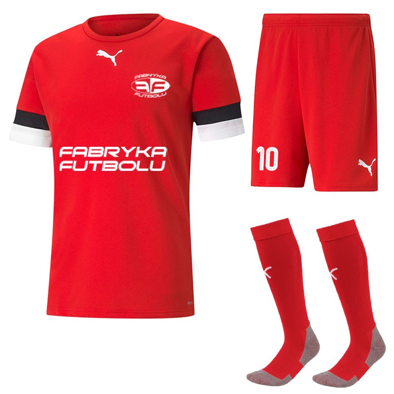 Komplet piłkarski Puma teamRISE czerwony