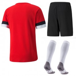 Zestaw piłkarski Puma teamRISE czerwono-czarno-biały