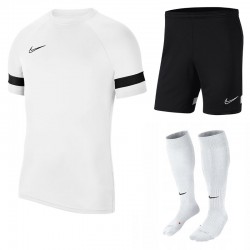 Strój piłkarski Nike Dri-Fit Academy 21 Biały-Czarny