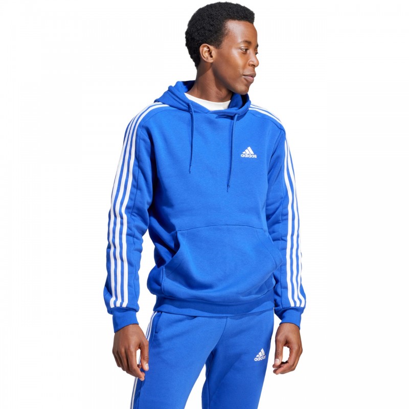 Bluza bawełniana Adidas Essentials Fleece 3-Stripes Hoodie IJ8934