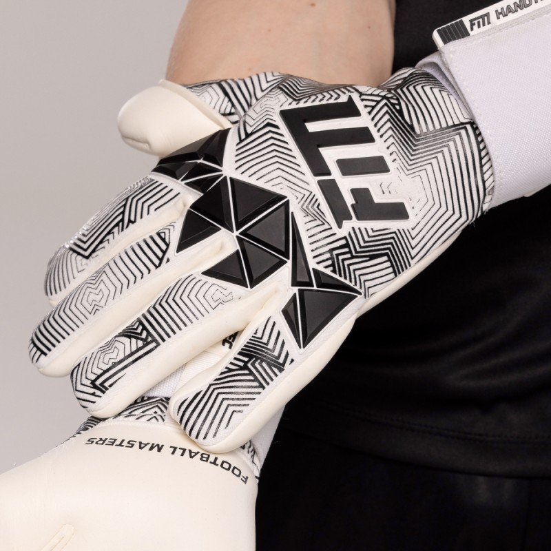 Rękawice Football Masters Varis X PRO WHITE BLACK