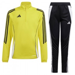 Dres piłkarski dla dzieci Adidas Tiro 24 Training 1/2 Zip Żółty/Czarny