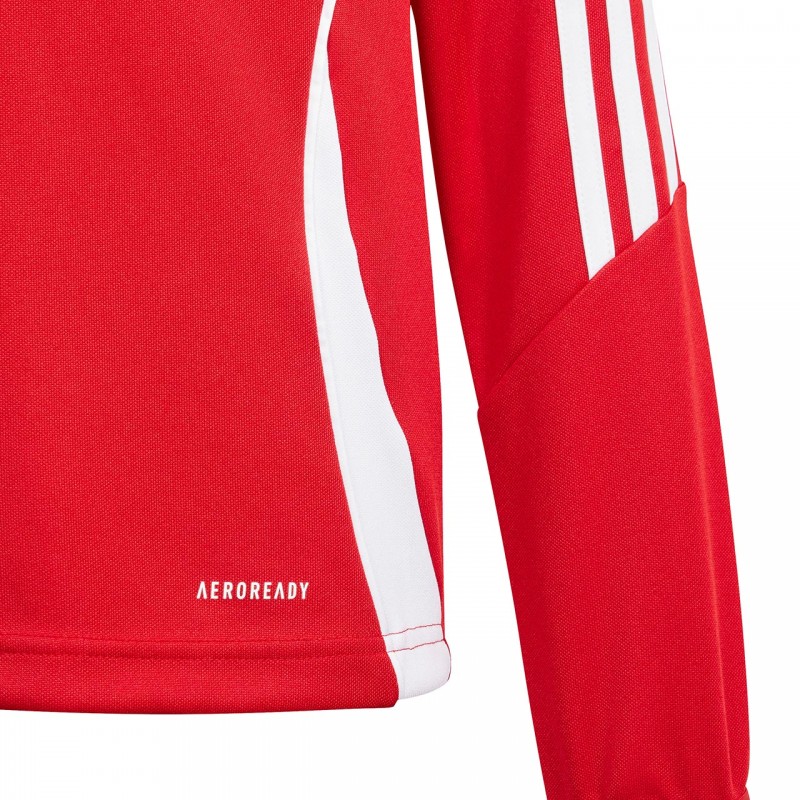 Dres piłkarski dla dzieci Adidas Tiro 24 Training 1/2 Zip Czerwony/Czarny