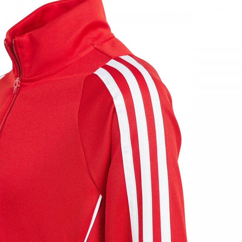 Dres piłkarski dla dzieci Adidas Tiro 24 Training 1/2 Zip Czerwony/Czarny