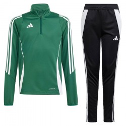 Dres piłkarski dla dzieci Adidas Tiro 24 Training 1/2 Zip Zielony/Czarny