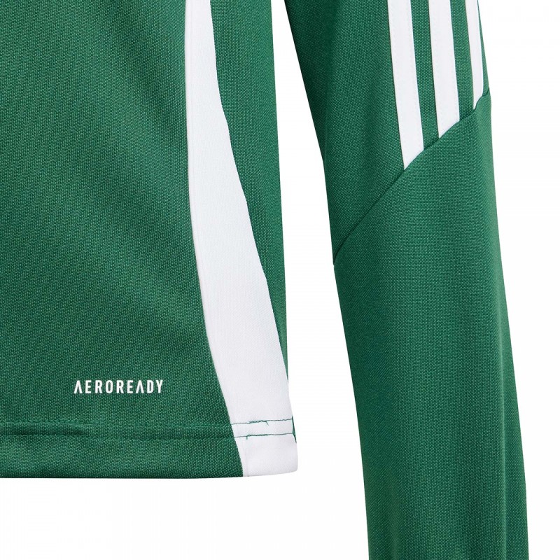 Dres piłkarski dla dzieci Adidas Tiro 24 Training 1/2 Zip Zielony/Czarny